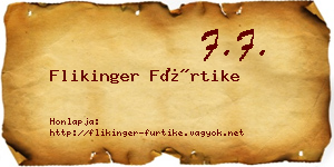 Flikinger Fürtike névjegykártya